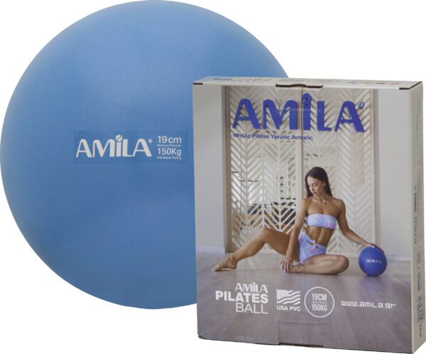 AMILA Μπάλα Γυμναστικής AMILA Pilates Ball 19 cm Μπλε 48400 - Image 3