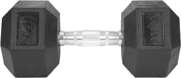 AMILA Αλτήρας Εξάγωνος Rubber Cover Class A - 17,5Kg 84542 - Image 2