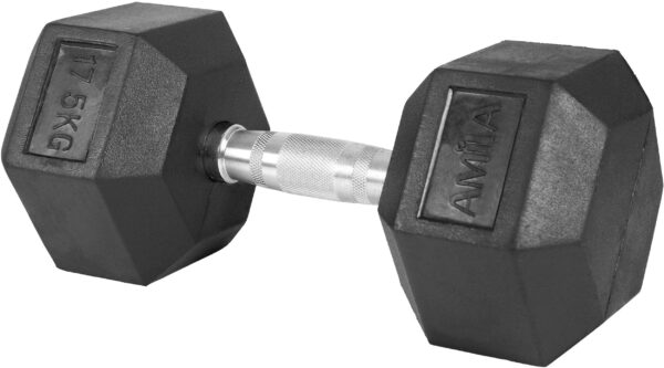 AMILA Αλτήρας Εξάγωνος Rubber Cover Class A - 17,5Kg 84542 - Image 3