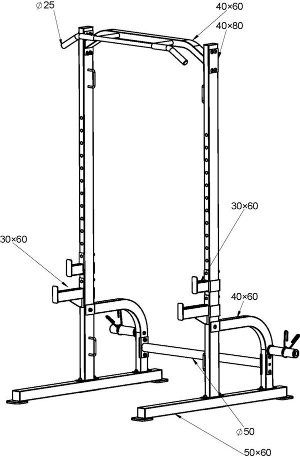 AMILA Μηχάνημα Half Rack AMILA HR350 91206 - Image 2