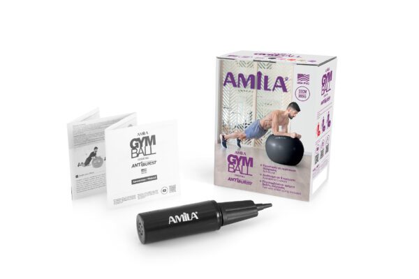 AMILA Μπάλα Γυμναστικής AMILA GYMBALL 55cm Κόκκινη 95828 - Image 3