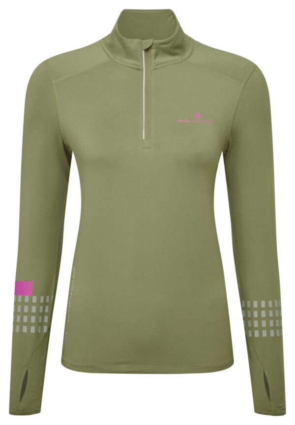 Ronhill Wmn's Tech Afterhours 1/2 Zip Tee Rh-01100 Wdland/Thistle/Rflct - Image 5