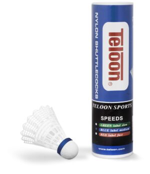 TELOON Μπαλάκια Badminton Προπόνησης Νάιλον, μεσαίας ταχύτητας (6 τμχ.) 42072