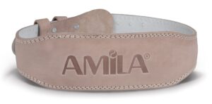 AMILA Ζώνη Άρσης Βαρών AMILA Δερμάτινη Μπεζ A Quality L 44302
