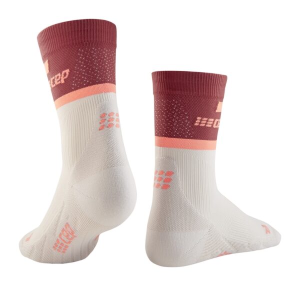 CEP Κάλτσες the run socks, mid cut, v4, red/off white, γυναικείες - Image 4