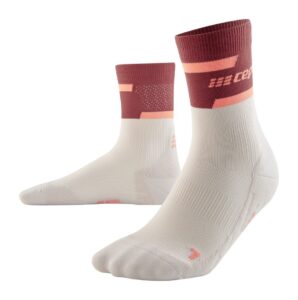 CEP Κάλτσες the run socks, mid cut, v4, red/off white, γυναικείες
