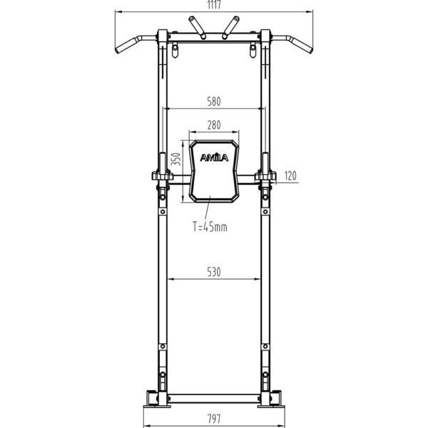 AMILA Μηχάνημα Μονόζυγο/Δίζυγο AMILA Power Tower PT800 44274 - Image 4