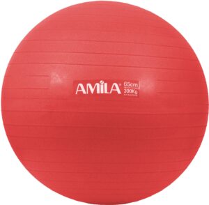 AMILA Μπάλα Γυμναστικής AMILA GYMBALL 65cm Κόκκινη Bulk 48441