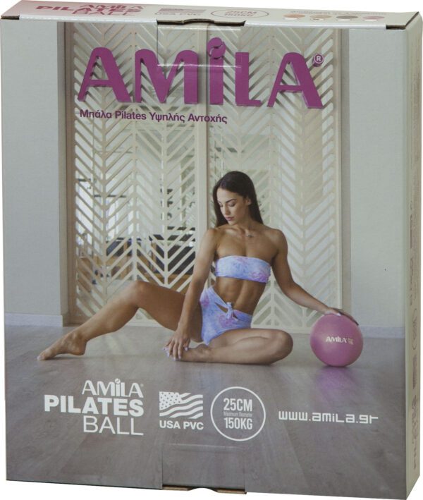 AMILA Μπάλα Γυμναστικής AMILA Pilates Ball 25cm Ροζ 95817 - Image 2