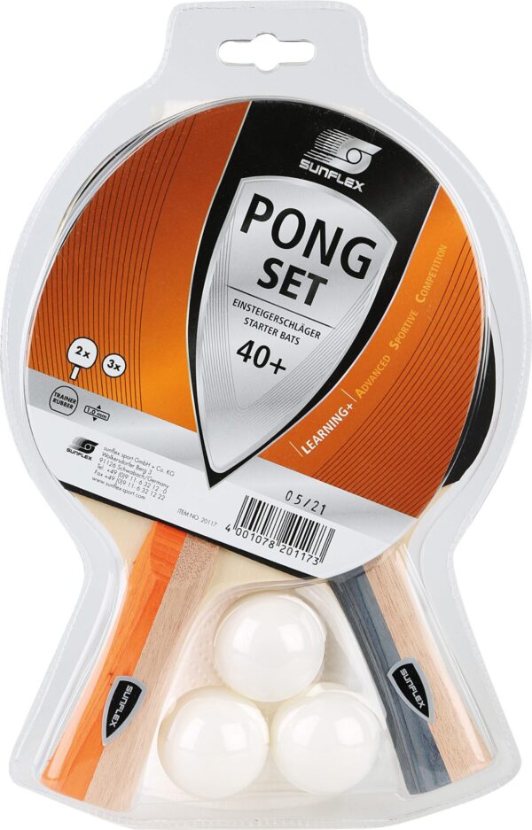 SUNFLEX Σετ Ping Pong Sunflex (2 ρακέτες + 3 μπαλάκια) 97230