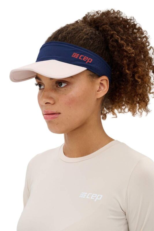 CEP the run visor, dark blue/cream, unisex, one size