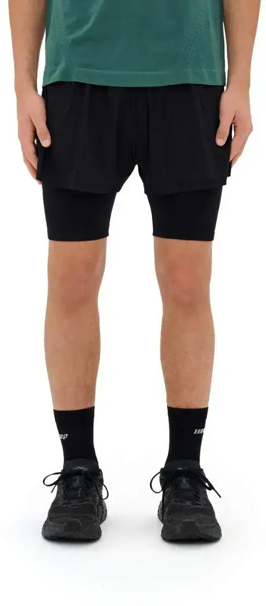 CEP ultralight shorts, 2in1, v2, black, men,