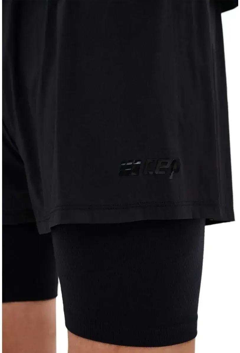 CEP ultralight shorts, 2in1, v2, black, men,