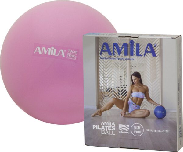 AMILA Μπάλα Γυμναστικής AMILA Pilates Ball 19cm Ροζ 95803 - Image 3