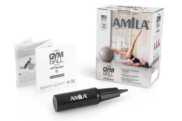 AMILA Μπάλα γυμναστικής AMILA GYMBALL 75cm Κόκκινη 95866 - Image 3