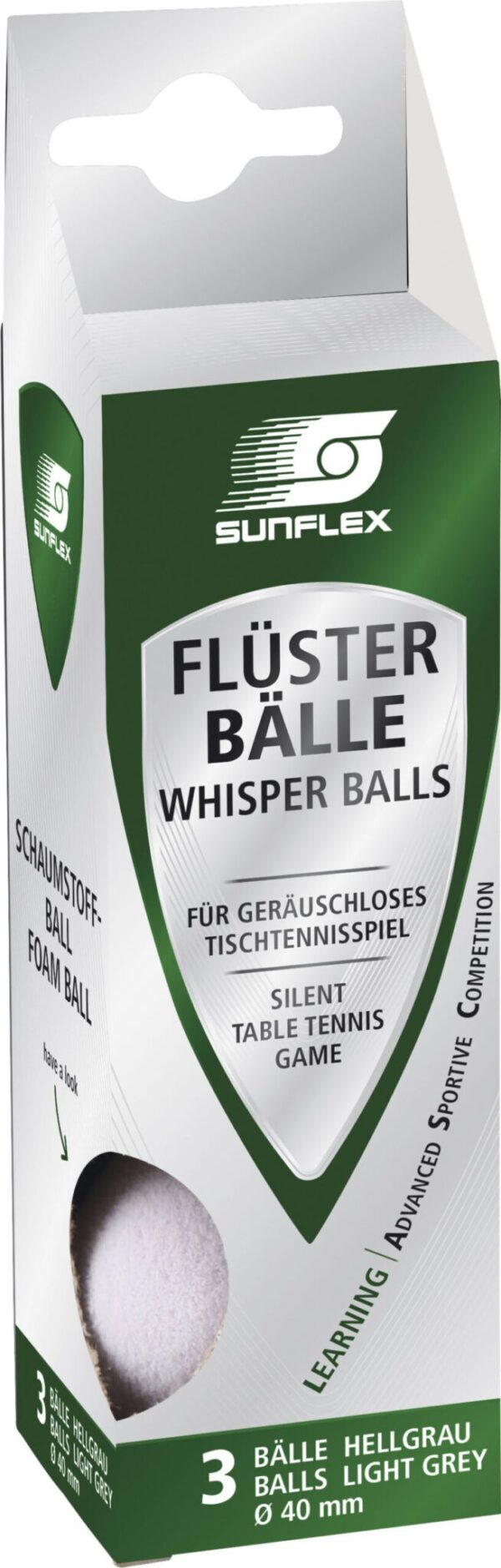 SUNFLEX Μπαλάκια Ping Pong Sunflex Whisperballs 3 Τεμάχια Λευκό 97263