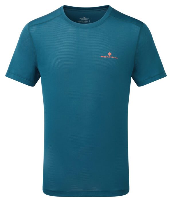 Ronhill Men's Tech S/S Tee Legion /Fluo Orange - Image 5