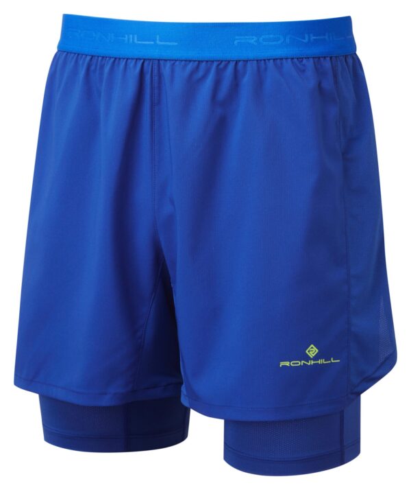 Ronhill Men's Tech 5" Twin Short Ocean/Citrus - Image 13
