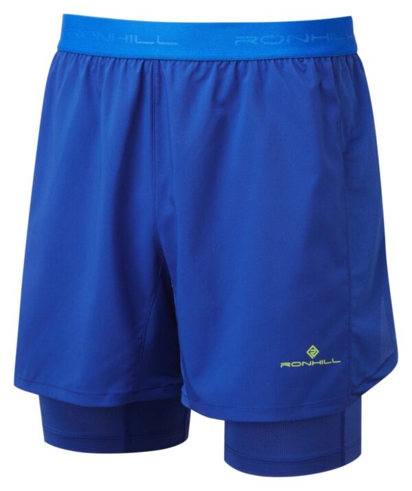 Ronhill Men's Tech 5" Twin Short Ocean/Citrus