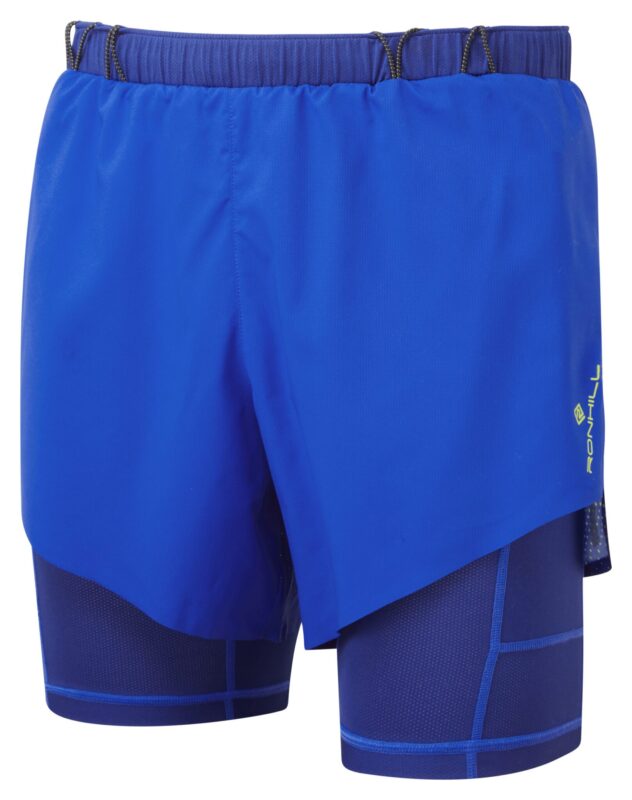 Ronhill Men's Tech Race Twin Short Azurite/Citrus Fade
