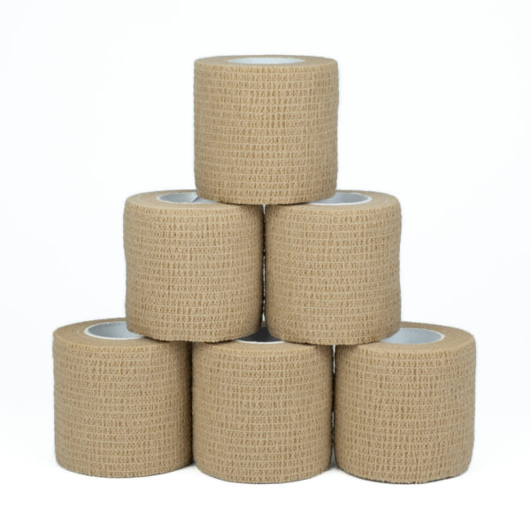 Rx Athletic Cohesive Tape - self-adhesive sports bandage Beige (27 meter)