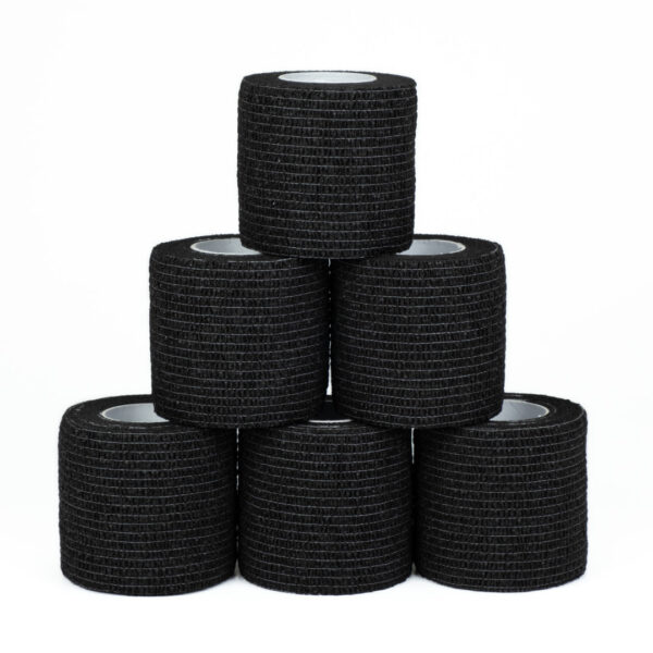 Rx Athletic Cohesive Tape - self-adhesive sports bandage Black (27 meter)