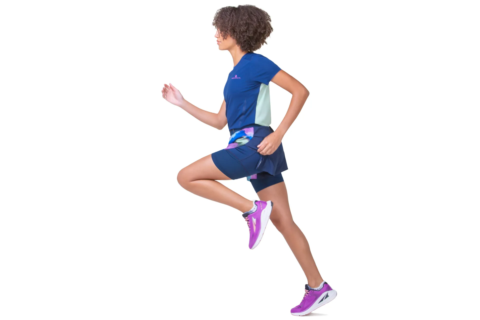 Ronhill Γυναικείο Tech Race Twin Σορτσάκι DarkNavy/MultiMirage - Image 9