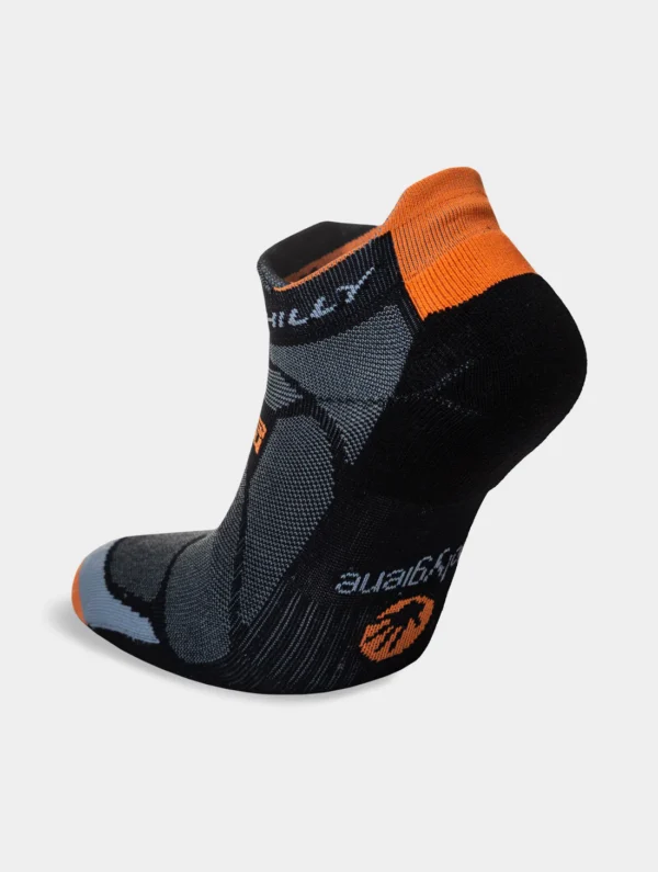 HILLY Marathon Fresh Socklet  Min Black/Orange - Image 4