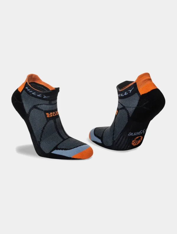 HILLY Marathon Fresh Socklet  Min Black/Orange - Image 7