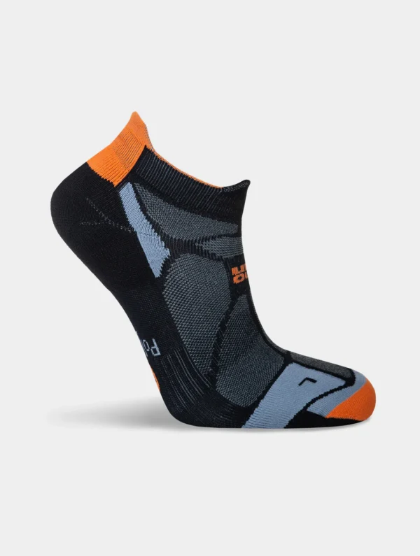 HILLY Marathon Fresh Socklet  Min Black/Orange - Image 3