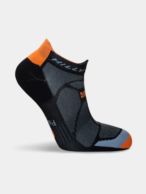 HILLY Marathon Fresh Socklet  Min Black/Orange - Image 2