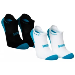 HILLY Active Socklet Min White/Black/Peacock 2-Ζευγάρια