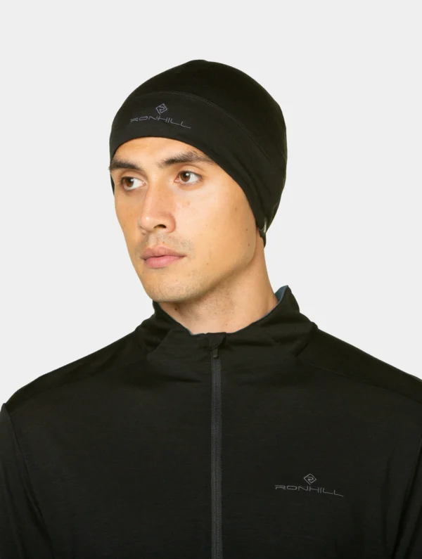 RONHILL Merino Beanie Black/Lake onesize - Image 4