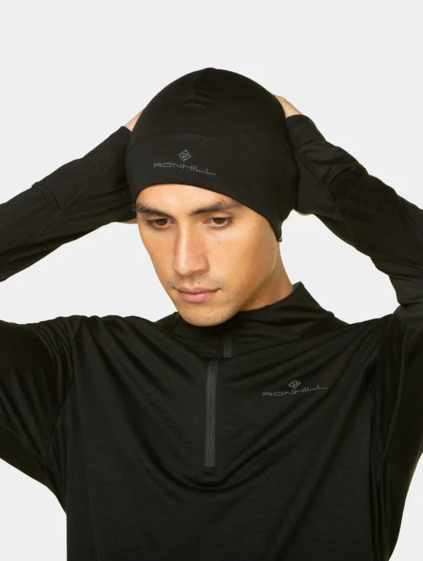 RONHILL Merino Beanie Black/Lake onesize - Image 6