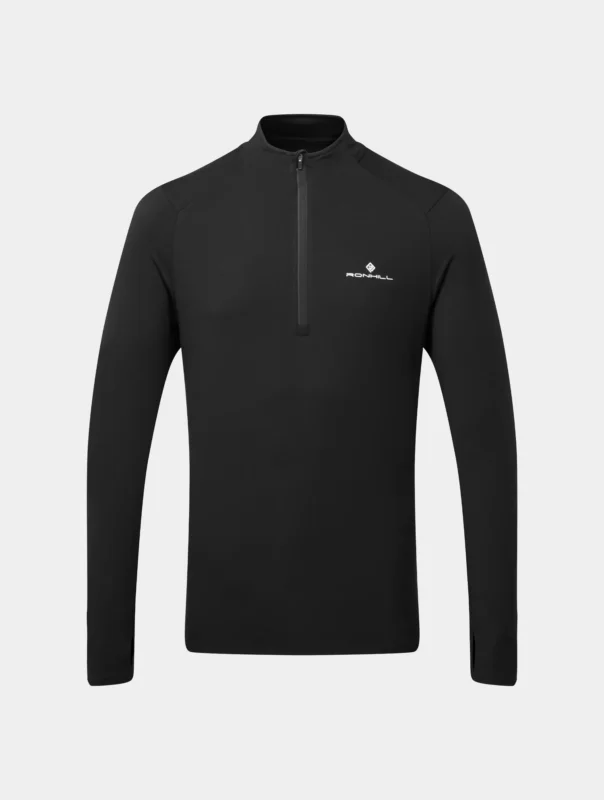 RONHILL Wmn's Core Thermal 1/2 Zip Black/Bright White