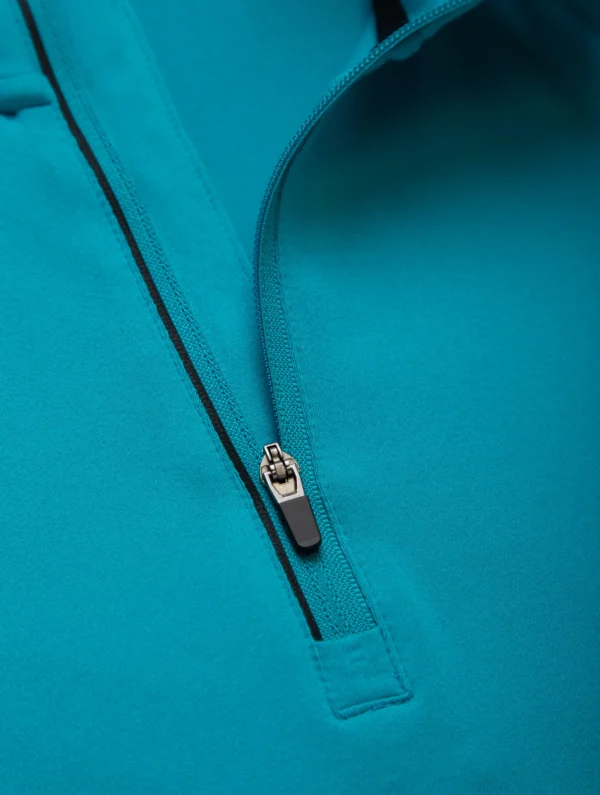 RONHILL Wmn's Core Thermal 1/2 Zip Azure/Bright White - Image 3