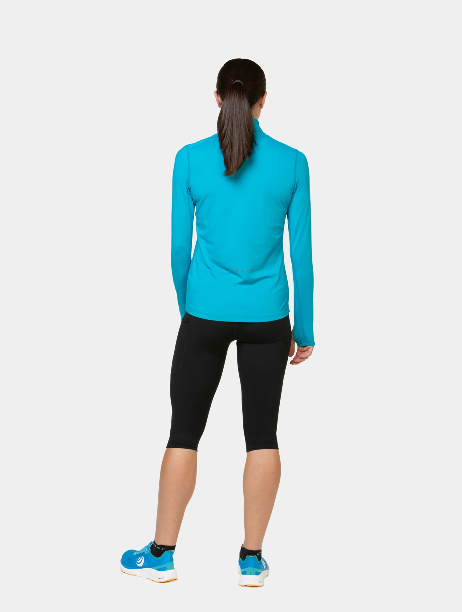 RONHILL Wmn's Core Thermal 1/2 Zip Azure/Bright White - Image 7