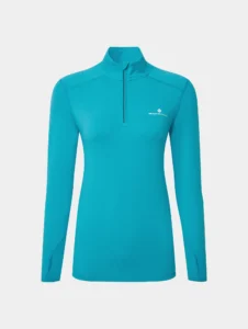 RONHILL Wmn's Core Thermal 1/2 Zip Azure/Bright White