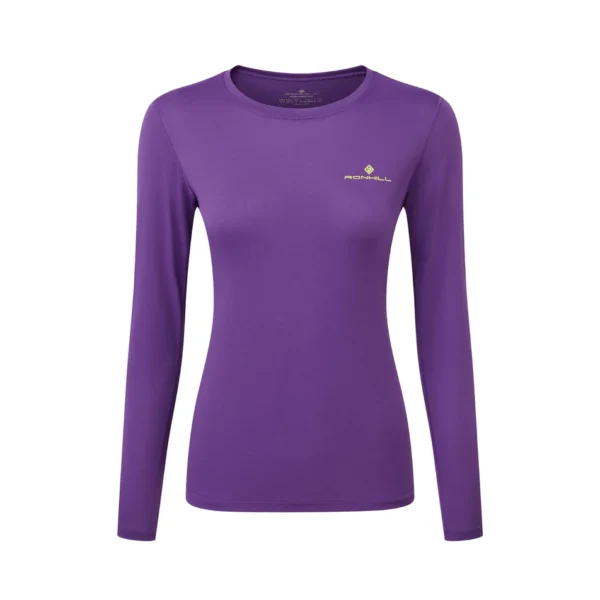RONHILL Wmn's Core L/S Tee Regal Purple/Acid