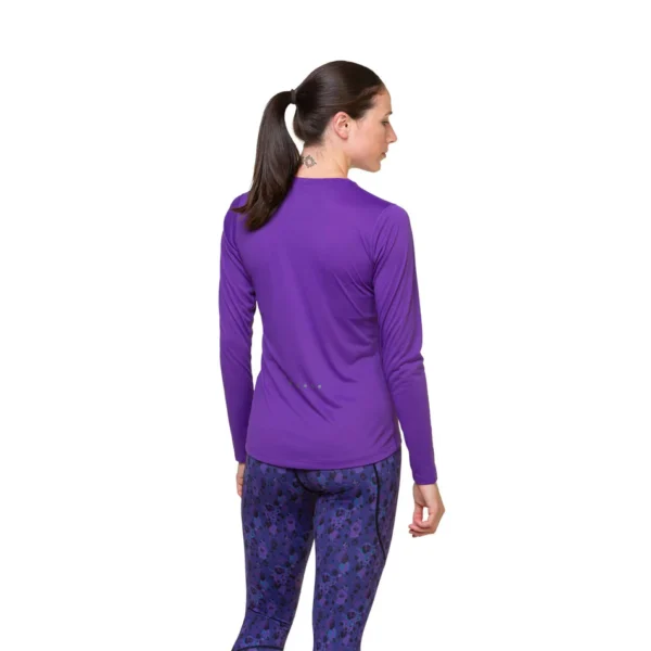 RONHILL Wmn's Core L/S Tee Regal Purple/Acid - Image 4