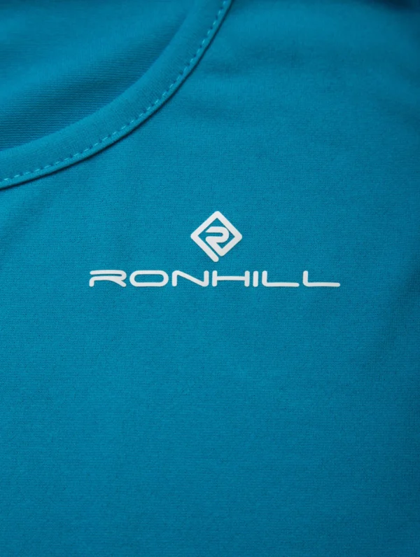 RONHILL Wmn's Core L/S Tee Azure/Bright White - Image 4