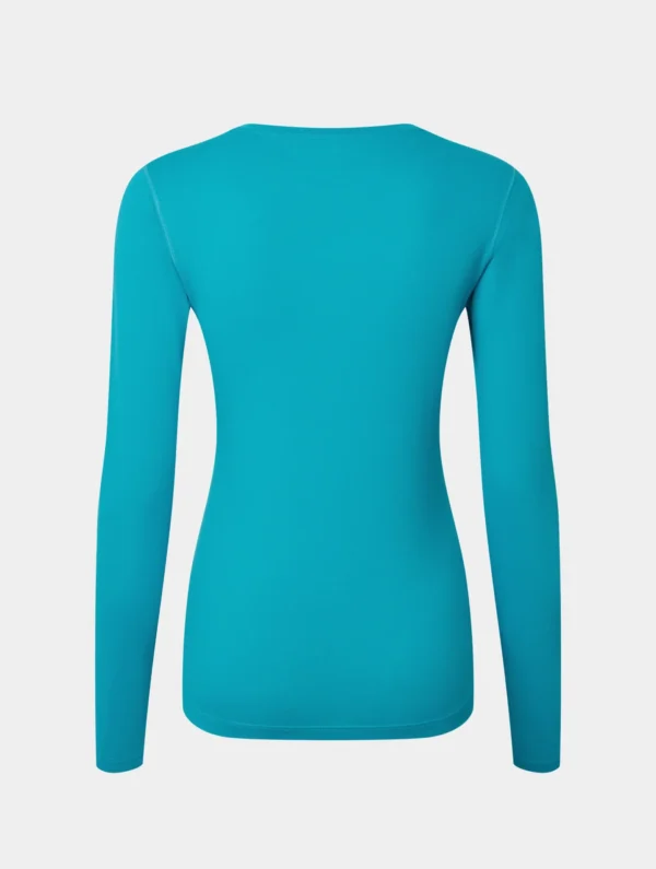 RONHILL Wmn's Core L/S Tee Azure/Bright White - Image 5