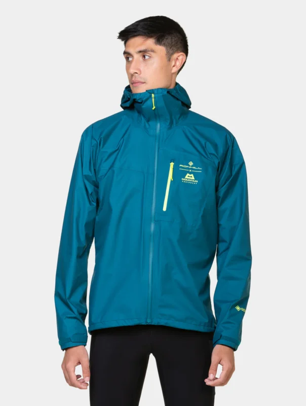 RONHILL Men's Tech Gore-Tex Mercurial Jacket Deep Teal/Acid