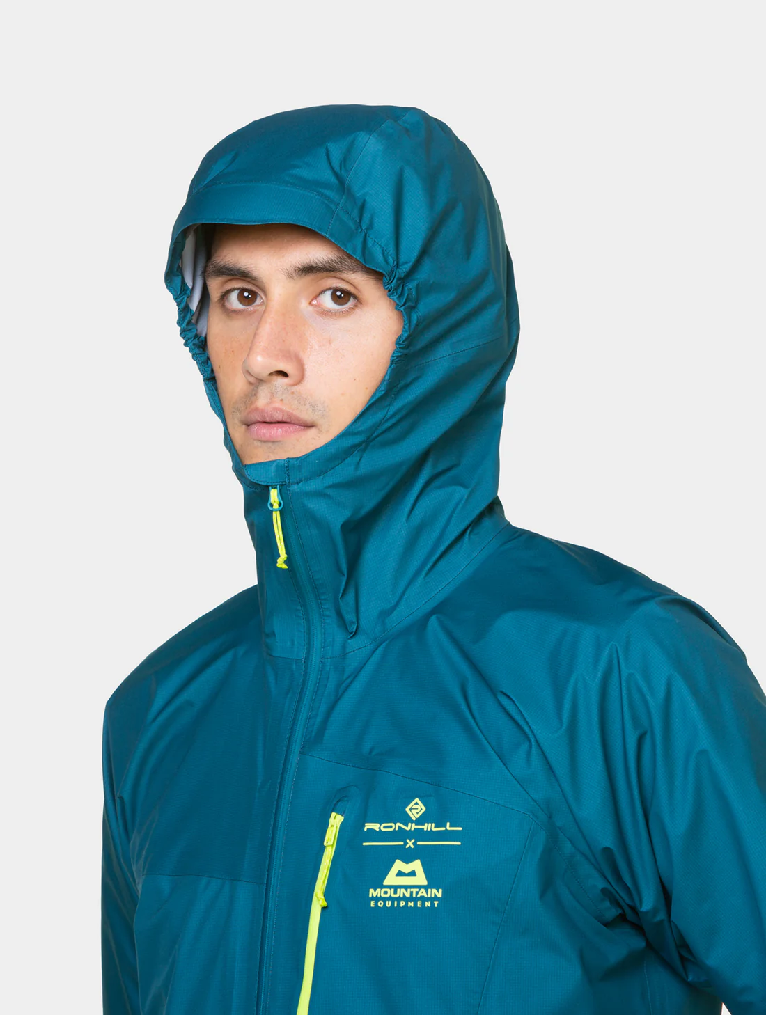 RONHILL Men's Tech Gore-Tex Mercurial Jacket Deep Teal/Acid - Image 5