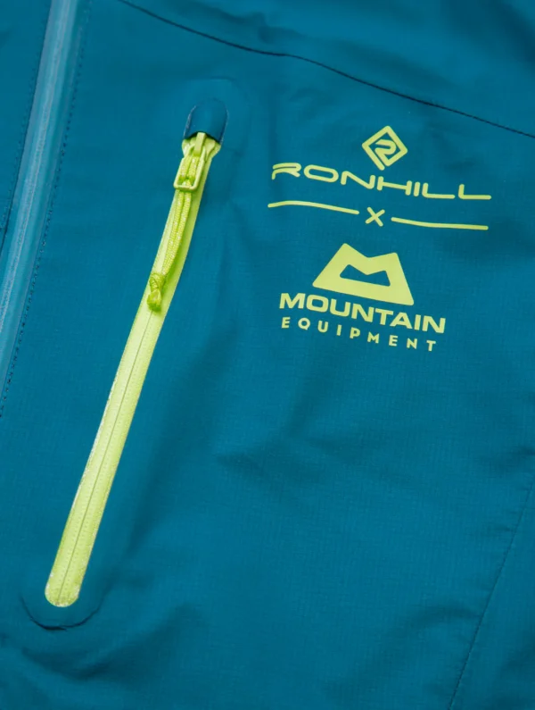 RONHILL Men's Tech Gore-Tex Mercurial Jacket Deep Teal/Acid - Image 6