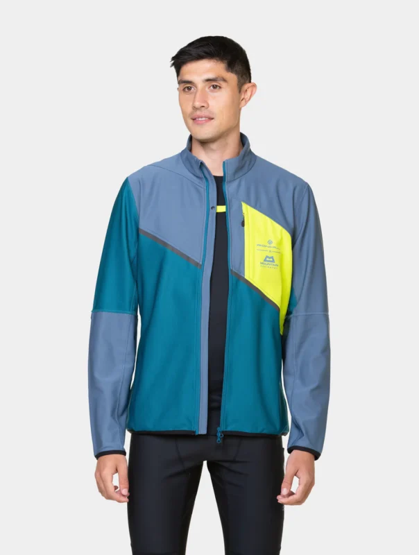RONHILL Men's Tech Gore-Tex Windstopper Jacket Deep Teal/Lake/Acid