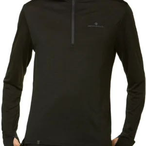 RONHILL Men's Tech Merino 1/2 Zip Black/Lake