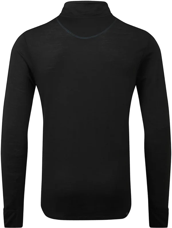 RONHILL Men's Tech Merino 1/2 Zip Black/Lake - Image 4
