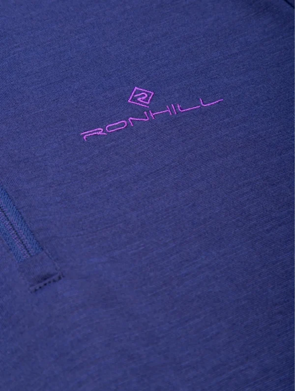 RONHILL Wmn's Tech Merino 1/2 Zip DeepOcean/RegalPurple - Image 4