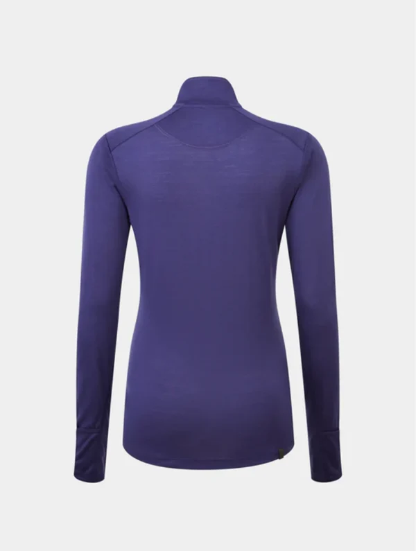 RONHILL Wmn's Tech Merino 1/2 Zip DeepOcean/RegalPurple - Image 3